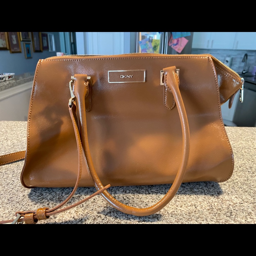 ❣️Patent Leather DKNY Satchel Bag